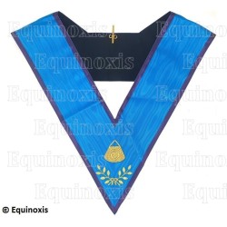 Masonic collar – Almoner – Memphis-Misraim – Mourning back – Machine embroidery