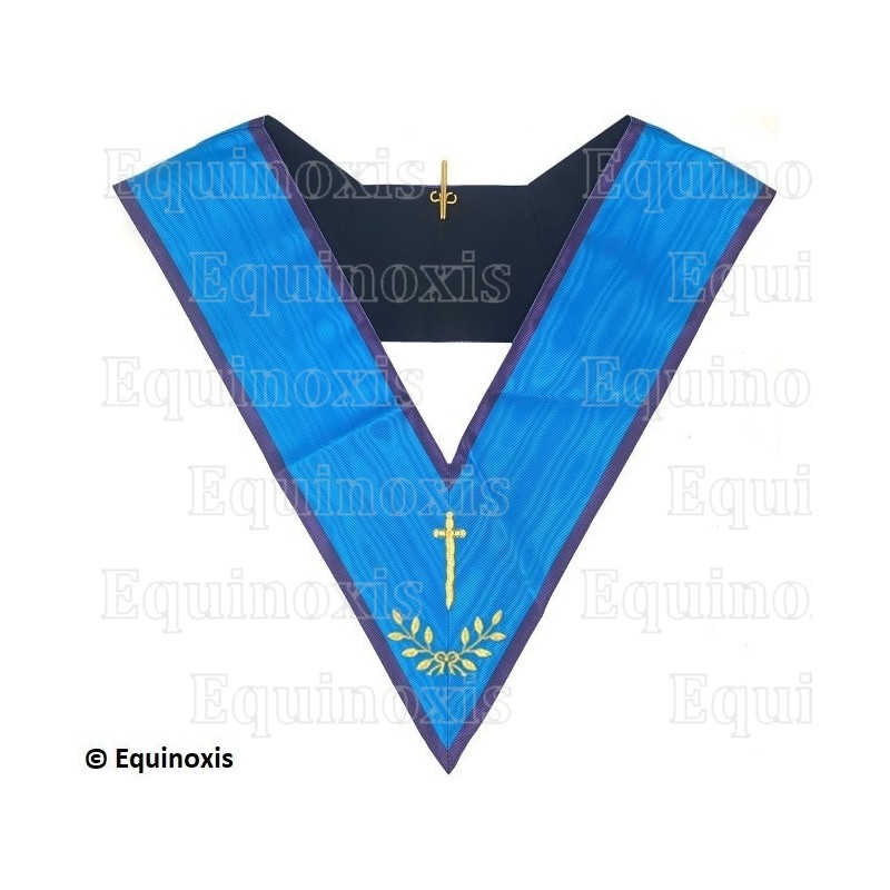 Masonic collar – Memphis-Misraim – Tyler – Machine embroidery