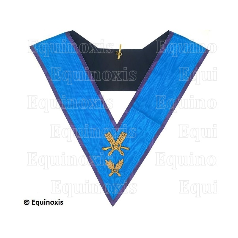 Masonic collar – Memphis-Misraim – Secretary – Hand embroidery