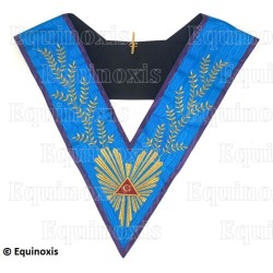 Masonic collar – Memphis-Misraim – Worshipful Master – Acacia 224 leaves – Machine embroidery