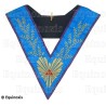 Masonic collar – Memphis-Misraim – Worshipful Master – Acacia 224 leaves – Machine embroidery