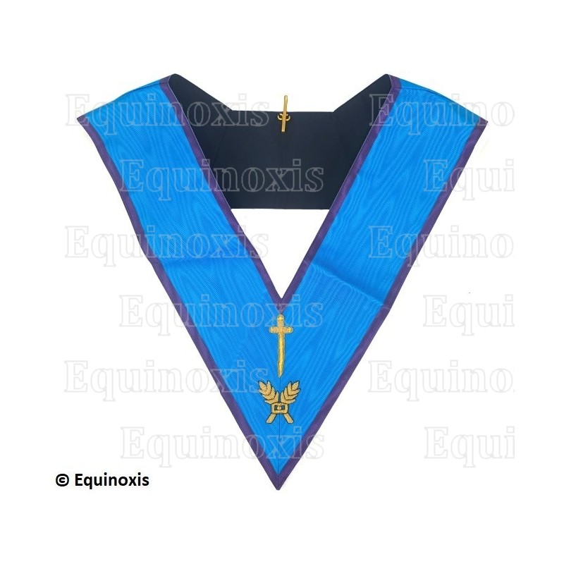 Masonic collar – Memphis-Misraim – Tyler – Hand embroidery