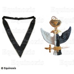 Set black collerette + eagle – Scottish Rite (AASR) – 30th degree – Knight Kadosh