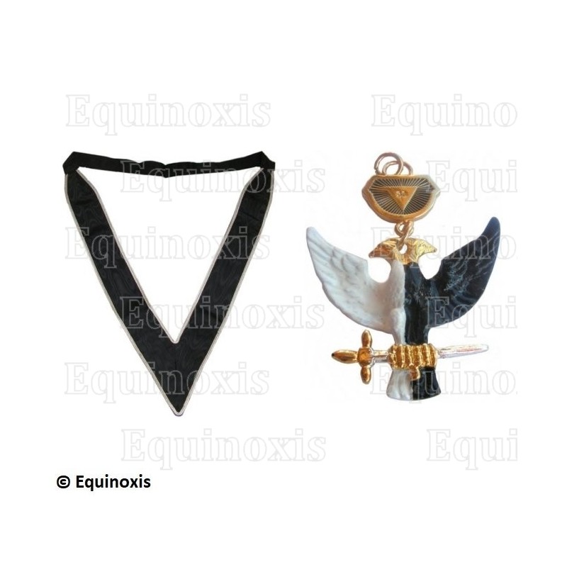 Set black collerette + eagle – Scottish Rite (AASR) – 30th degree – Knight Kadosh