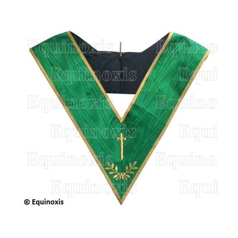 Masonic collar – Rite of Cerneau – Tyler – Machine embroidery