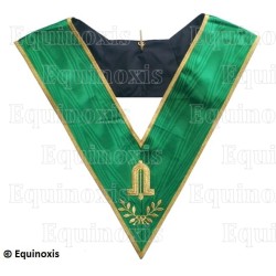 Masonic collar – Rite of Cerneau – Junior Warden – Machine embroidery