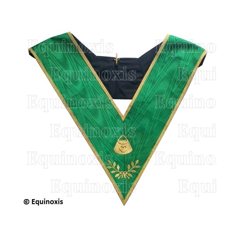 Masonic collar – Rite de Cerneau – Almoner – Machine embroidery