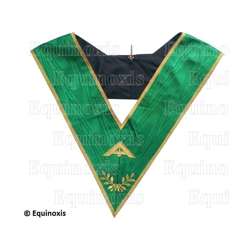 Masonic collar – Rite of Cerneau – Senior Warden – Machine embroidery