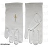 Masonic embroidered cotton gloves – Scottish Rite (AASR) Revenge degrees / French Chapter 1st and 2nd Orders – Size XXXL