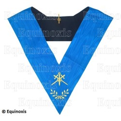 Masonic collar – Groussier French Rite – Master of Ceremonies – Machine embroidery