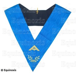 Masonic collar – Groussier French Rite – Senior Warden – Machine embroidery