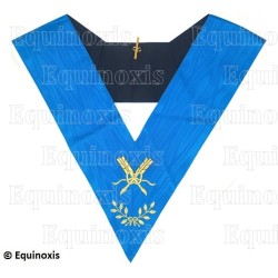 Masonic collar – Groussier French Rite – Secretary – Machine embroidery