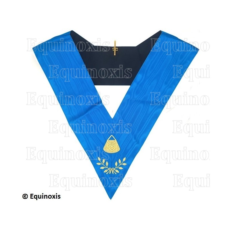 Masonic collar – Groussier French Rite – Almoner – Machine embroidery