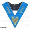 Masonic collar – Groussier French Rite – Worshipful Master – Acacia 108 leaves – Machine embroidery