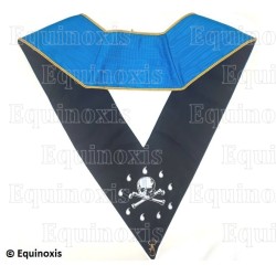 Masonic collar – Groussier French Rite – Worshipful Master – Acacia 108 leaves – Machine embroidery