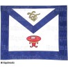 Masonic apron (satin) – Scottish Rite (AASR) – 22nd degree – Prince of Lebanon – Blue