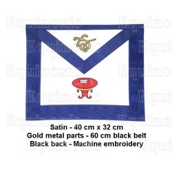 Masonic apron (satin) – Scottish Rite (AASR) – 22nd degree – Prince of Lebanon – Blue