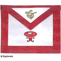 Masonic apron (satin) – Scottish Rite (AASR) – 22nd degree – Prince of Lebanon – Red