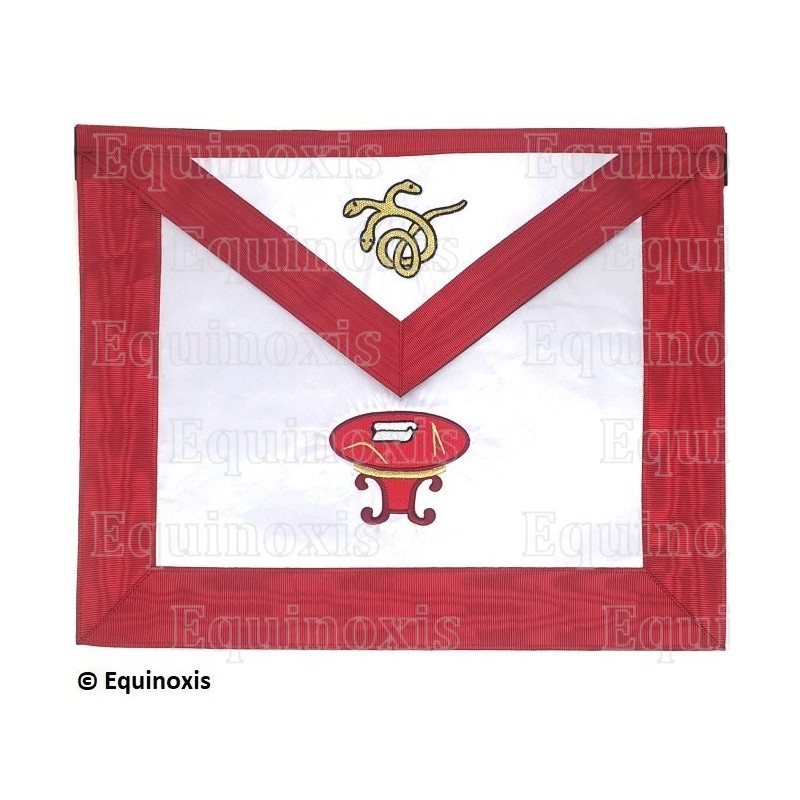 Masonic apron (satin) – Scottish Rite (AASR) – 22nd degree – Prince of Lebanon – Red