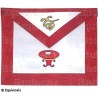 Masonic apron (satin) – Scottish Rite (AASR) – 22nd degree – Prince of Lebanon – Red