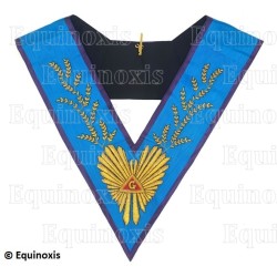 Masonic collar – Memphis-Misraim – Worshipful Master – Acacia 224 leaves – Hand embroidery