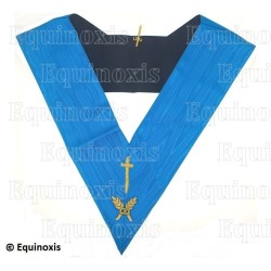 Masonic collar – Groussier French Rite – Tyler – Hand embroidery