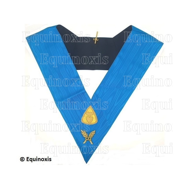 Masonic collar – Groussier French Rite – Almoner – Hand embroidery