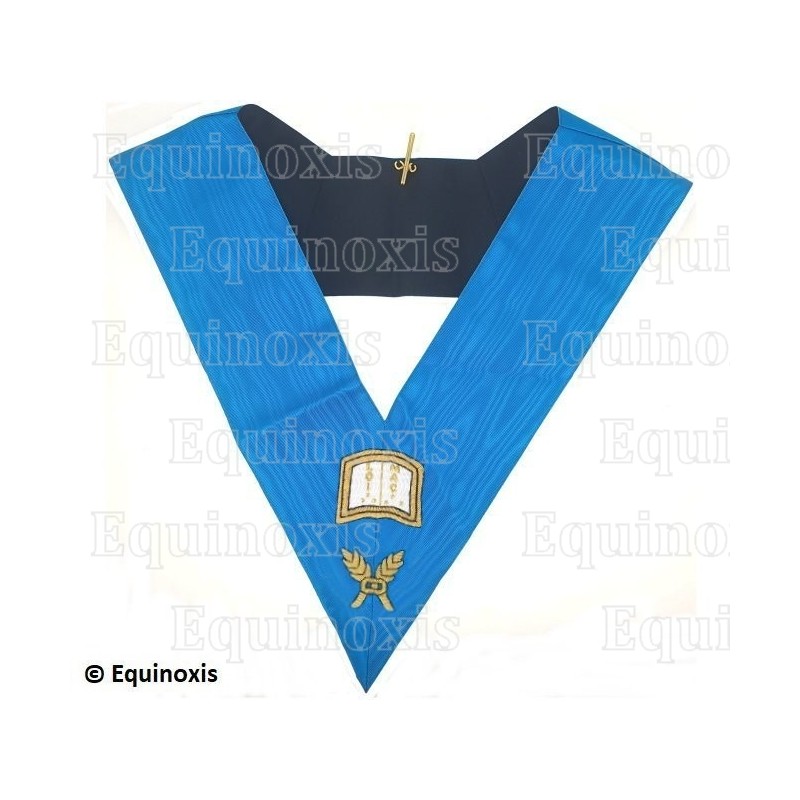 Masonic collar – Groussier French Rite – Orator – Hand embroidery