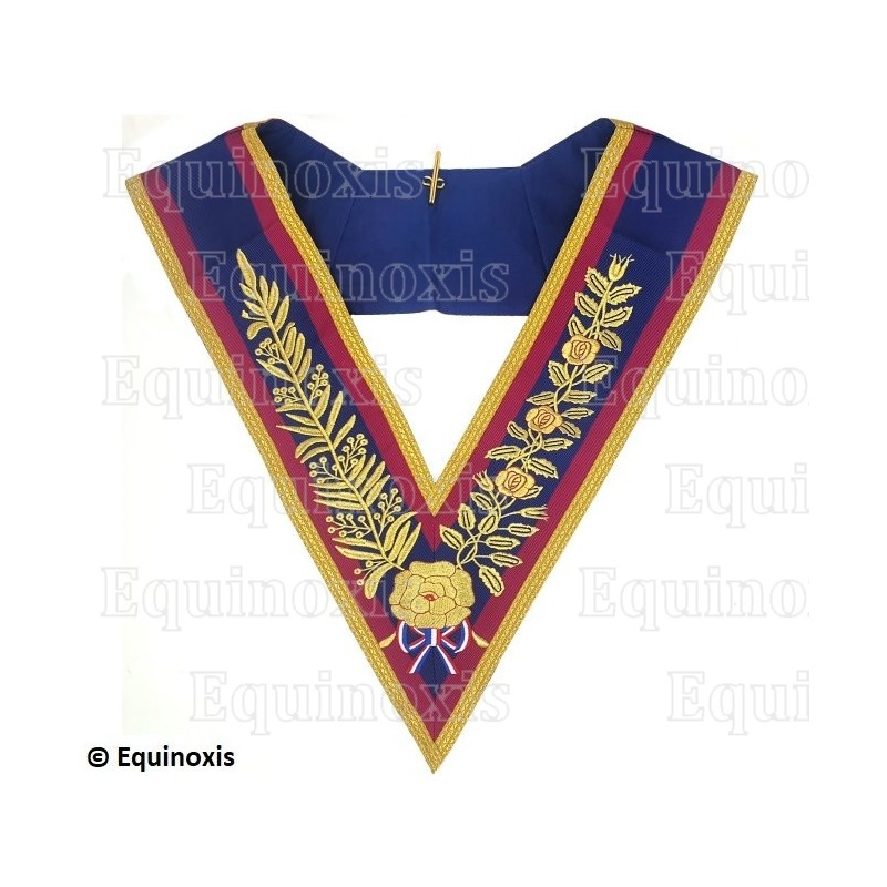 Masonic collar – Mark Degree – Officier national actif – Machine embroidery