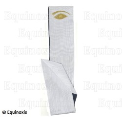 Masonic sash – White whith golden eye – Machine embroidery