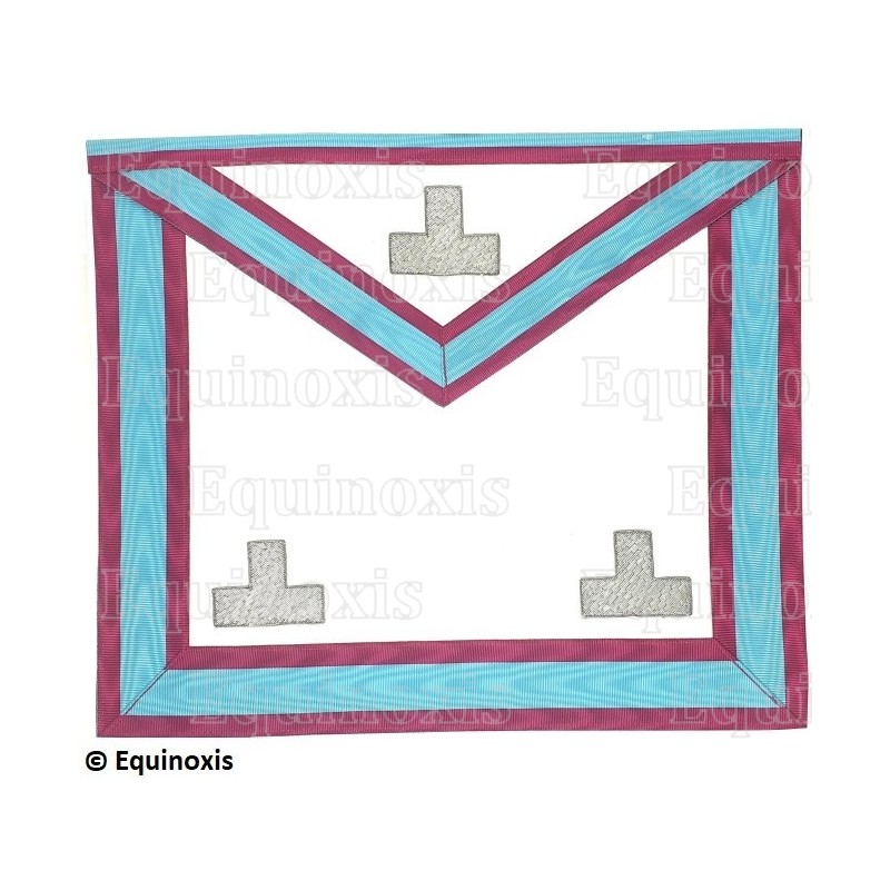 Masonic apron (vinyl) – Mark Degree – French colors – Worshipful Master