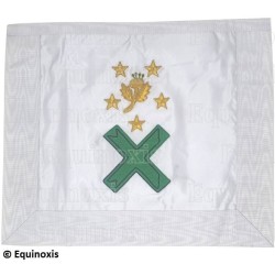 Masonic apron (satin) – Scottish Rite (AASR) – 29th degree – Hand embroidery