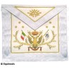 Masonic apron (leather) – Scottish Rite (ASSR) – 33rd degree – Italian flag – Hand embroidery