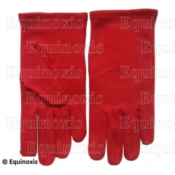 Gants maçonniques rouges coton – Taille XS