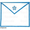 Masonic apron (vinyl) – Groussier French Rite – Fellow – Flaming star + G – Hand embroidery