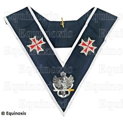 Masonic collar – Scottish Rite (AASR) – 30th degree – Très éminent Commandeur – Croix templières et aigle bicéphale – 