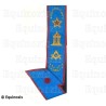 Masonic sash – Scottish Rite (AASR) – Master Mason – Knots + Flaming Star + Temple – Square-and-compass – Hand embroidery