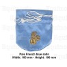 Tronc de la Veuve – Satin bleu RER / FTR – Hand embroidery