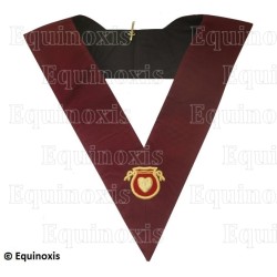 Sautoir maçonnique velours – Scottish Rite (ASSR) – 14th degree – Almoner – Hand embroidery