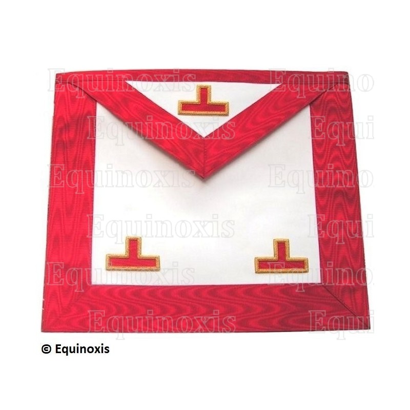 Masonic apron (leather) – Early Scottish Rite – Worshipful Master – 3 taus