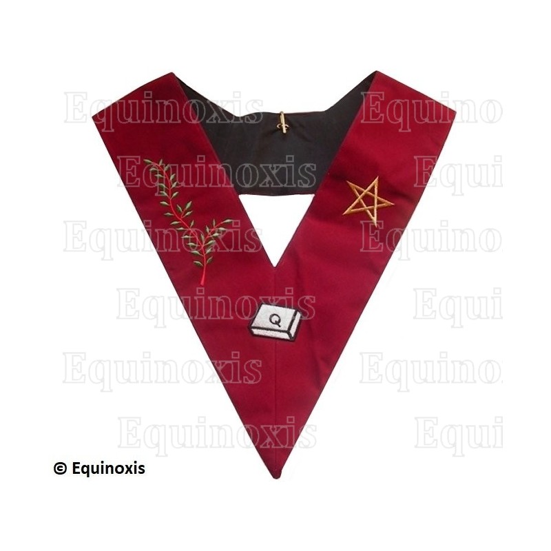 Sautoir maçonnique velours – Scottish Rite (AASR) – 14th degree – Machine embroidery 