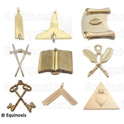 Masonic Officers' jewels – Set of 9 RSR jewels