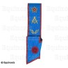 Masonic collar – Scottish Rite (AASR) – Master Mason – Square and compass + G + Flaming star  – Machine embroidery