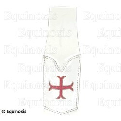 Porte-épée cuir – Porte-épée cuir blanc pour épée fine – Croix templière pattée rentrée