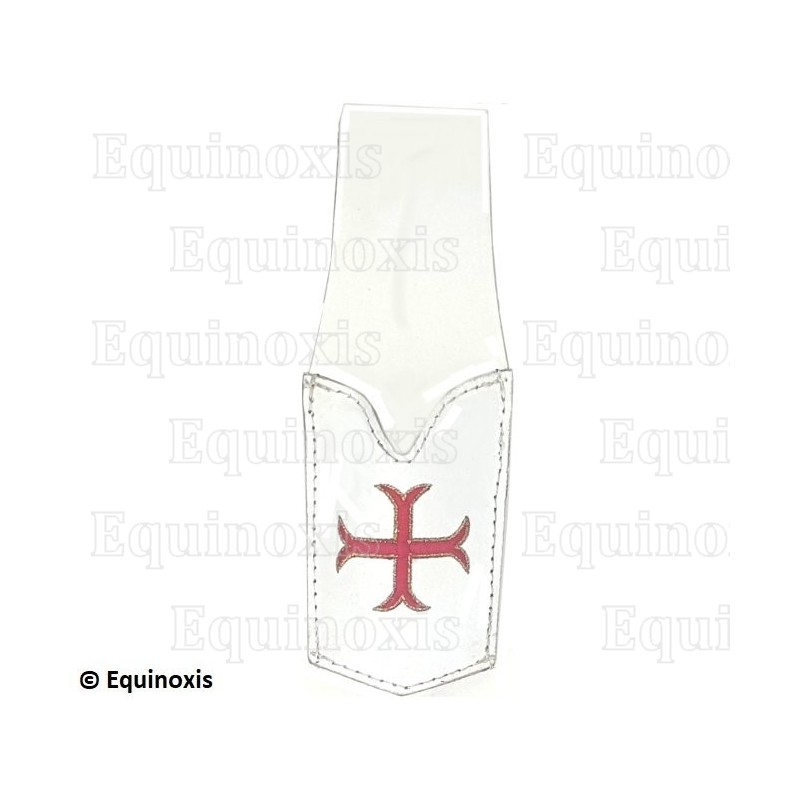 Porte-épée cuir – Porte-épée cuir blanc pour épée fine – Croix templière pattée rentrée