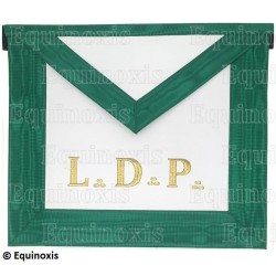 Masonic apron (fake leather) – Scottish Rite (AASR) – 15th degree – LDP – Machine embroidery