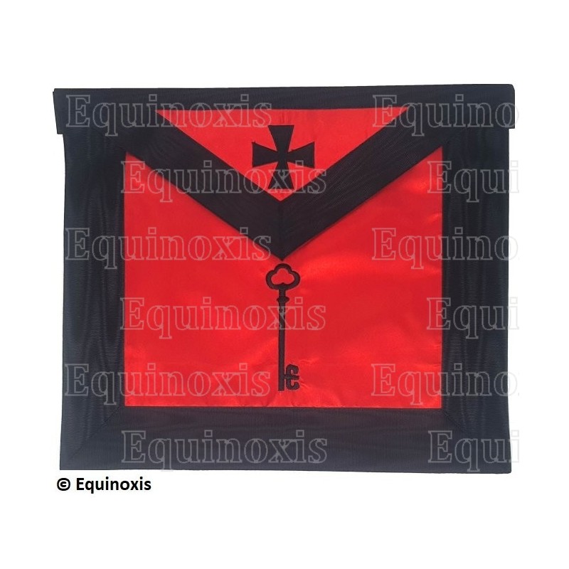 Masonic apron (satin) – Scottish Rite (AASR) – 27th degree – Machine embroidery