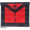 Masonic apron (satin) – Scottish Rite (AASR) – 27th degree – Machine embroidery