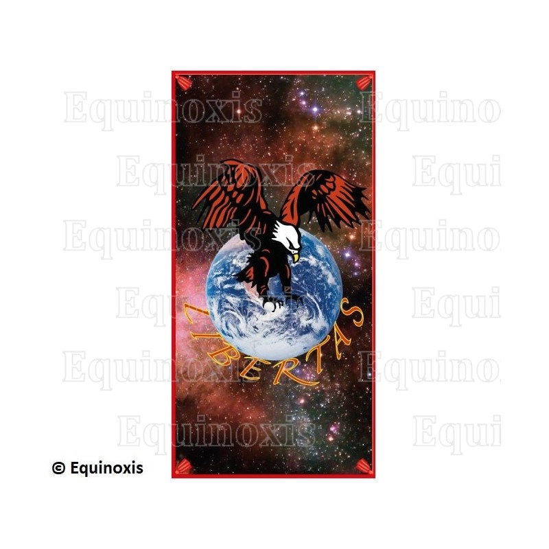 Tapis de Loge maçonnique – Rite Français – 4ème Ordre – Libertas – 160 cm x 80 cm