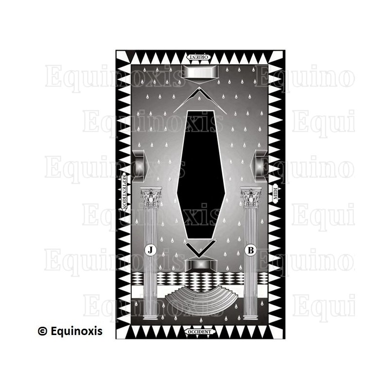 Tapis de Loge maçonnique – Traditional French Rite – Master Mason – GLNF